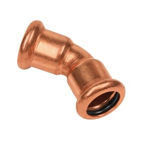 Bocht Press RK 45° koper 22x22mm M/M (Bonfix)